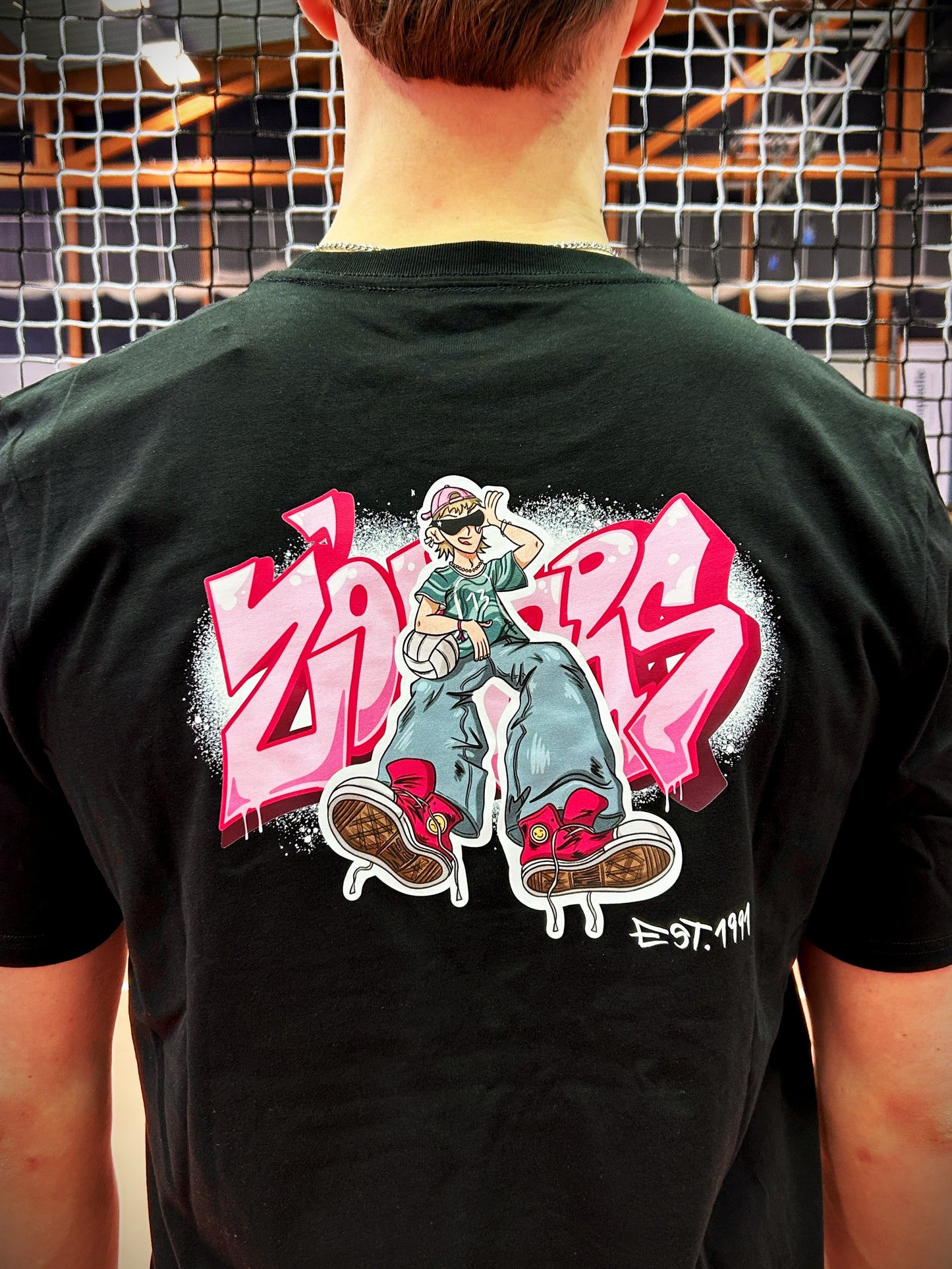 T-Shirt Schwarz mit Rückenprint